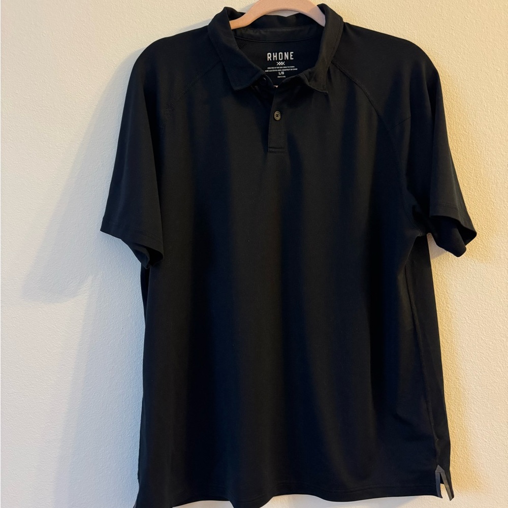 Rhone Men's Classic Black Polo